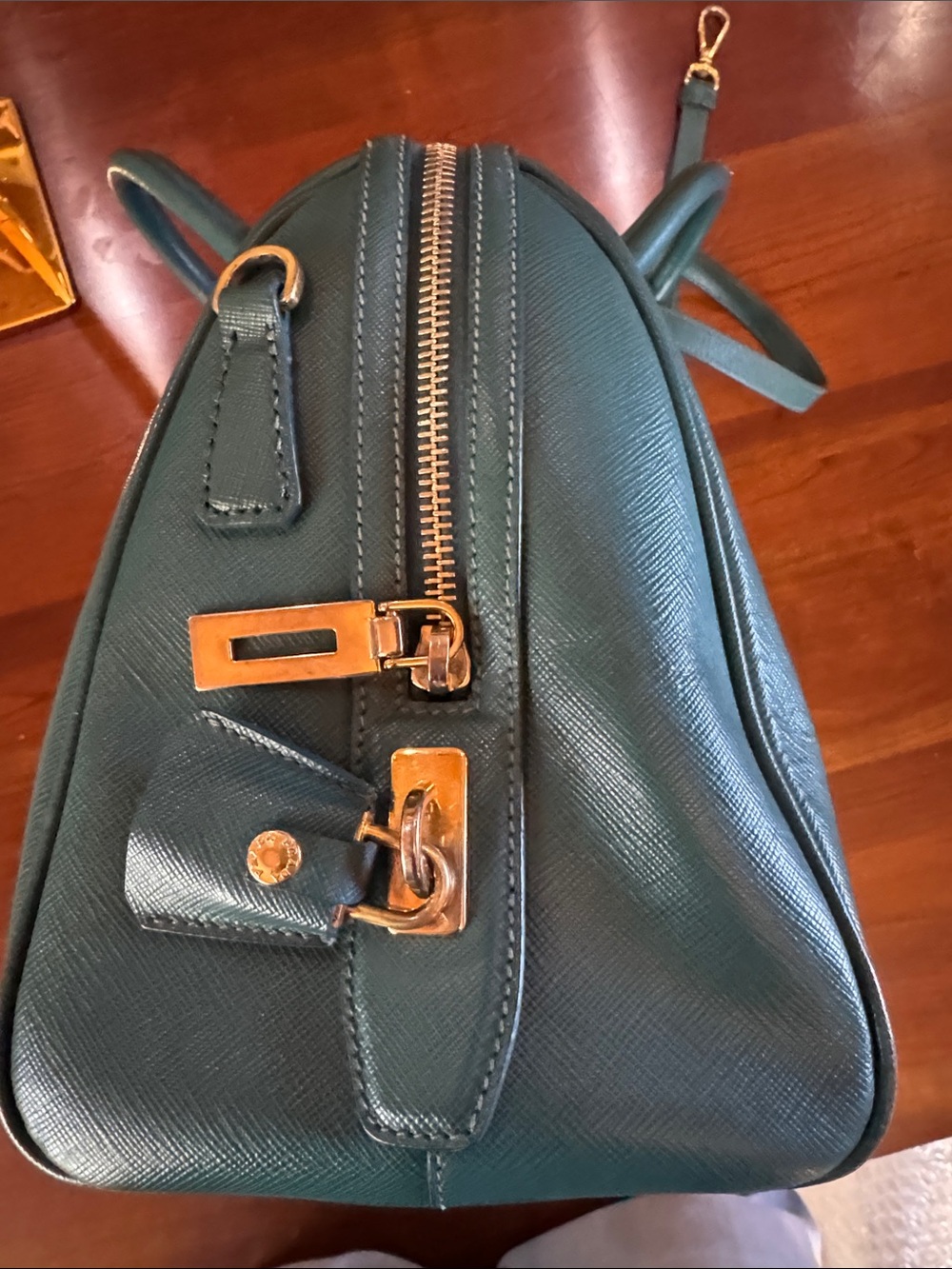 PRADA Milano Saffiano Leather Medium Boston Bag Certified Authenic - Picture 5 of 14